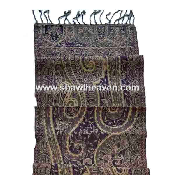 Traditional indian paisley wool neck scarf